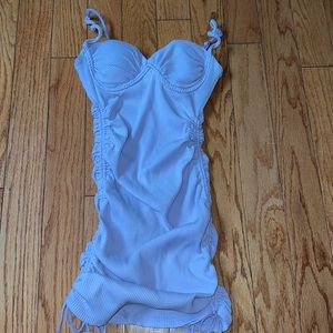 ANGEL BIBA SCRUNCH PADDED MINI DRESS